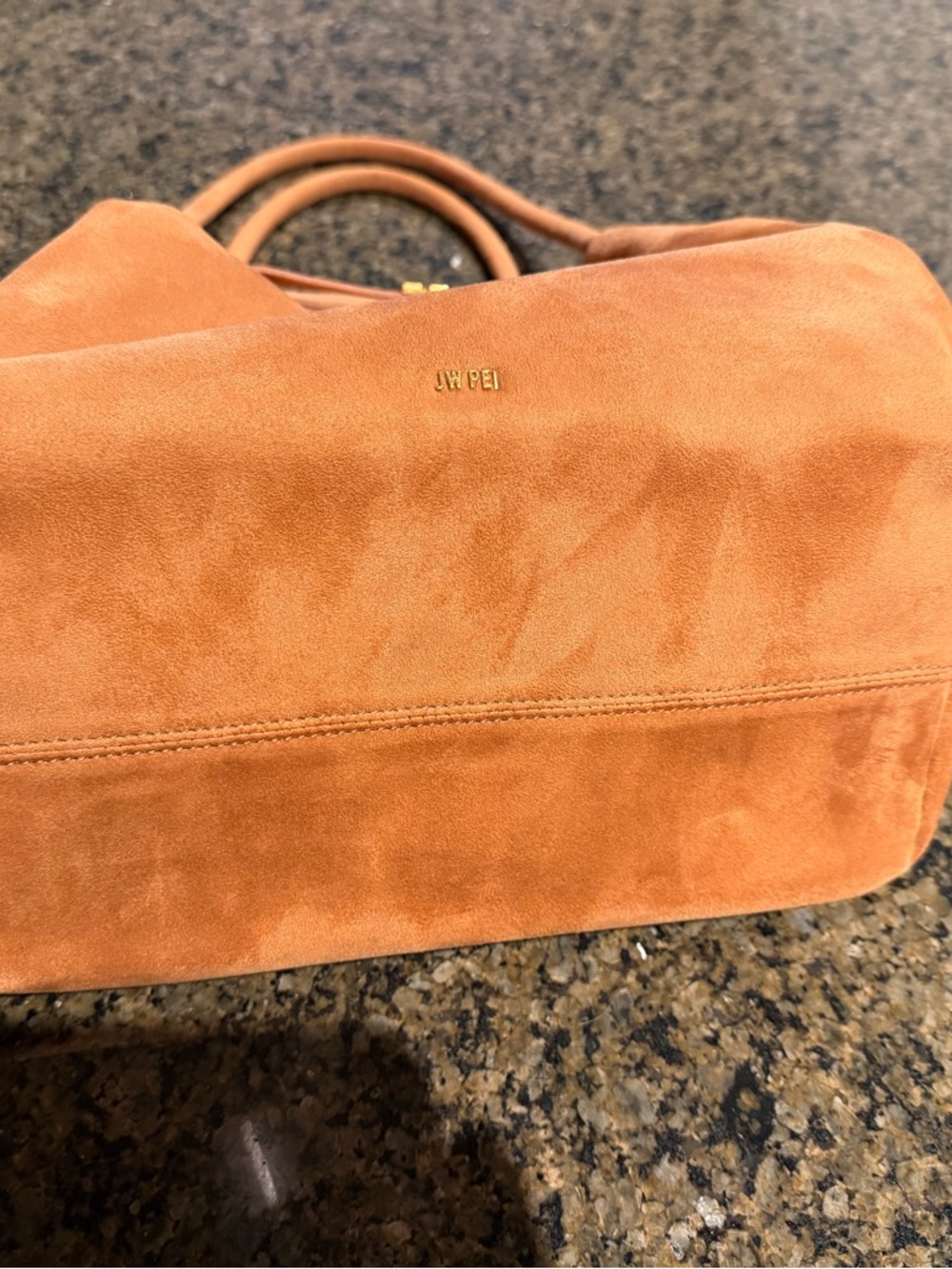 JW PEI Brown Structured Tote with Gold Accent - Picture 10 of 11